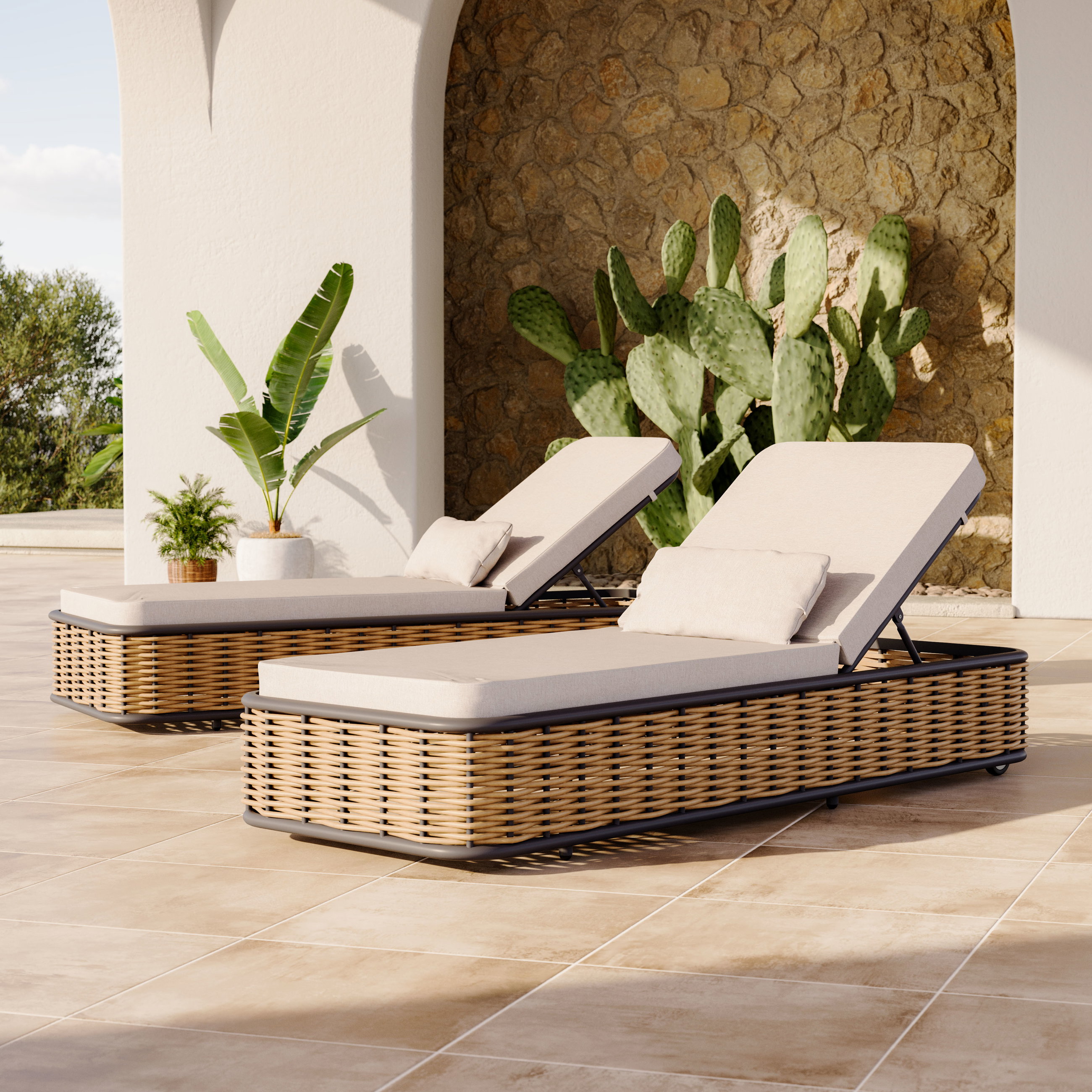 Astra Sun Lounger Set Compact