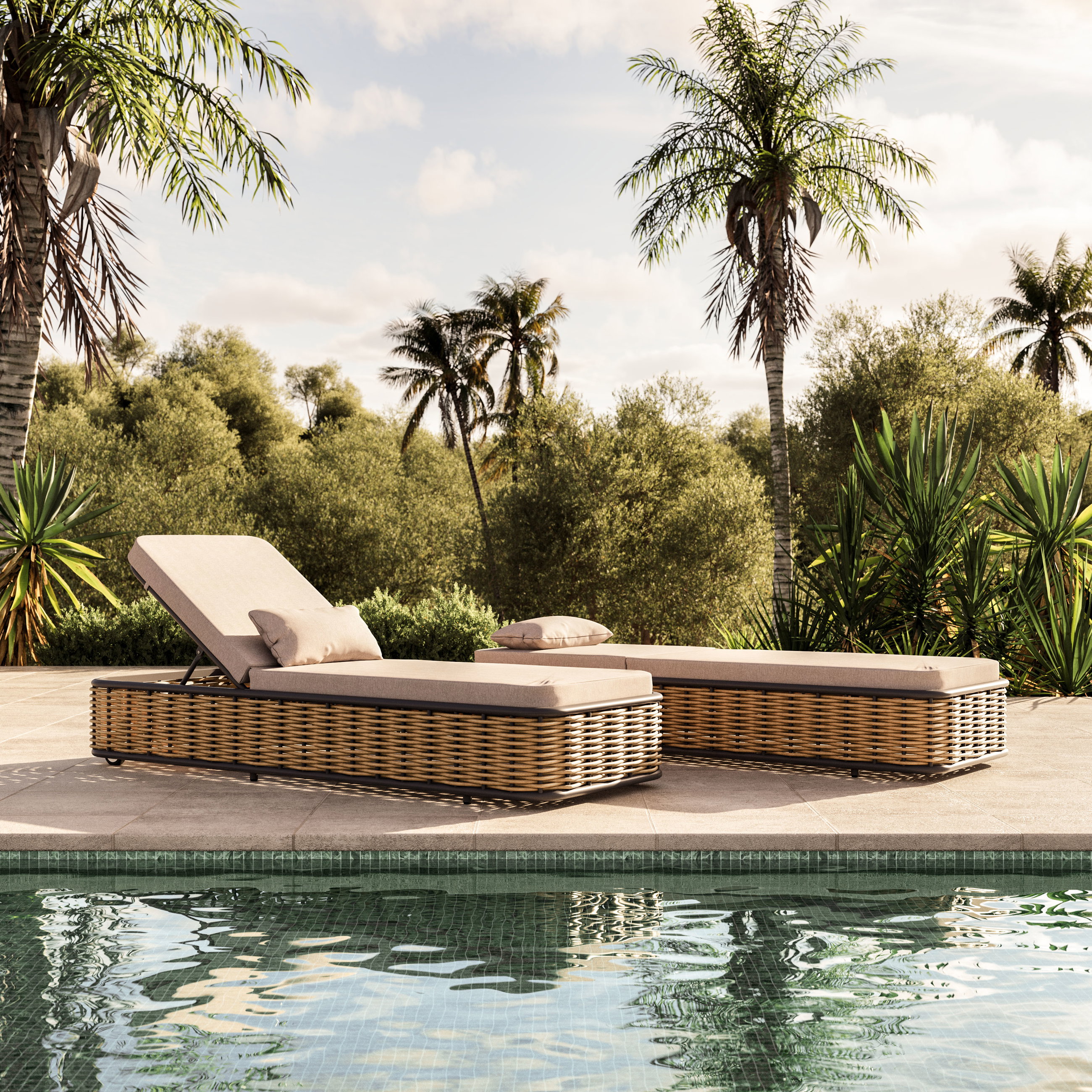 Astra Sun Lounger Set Compact