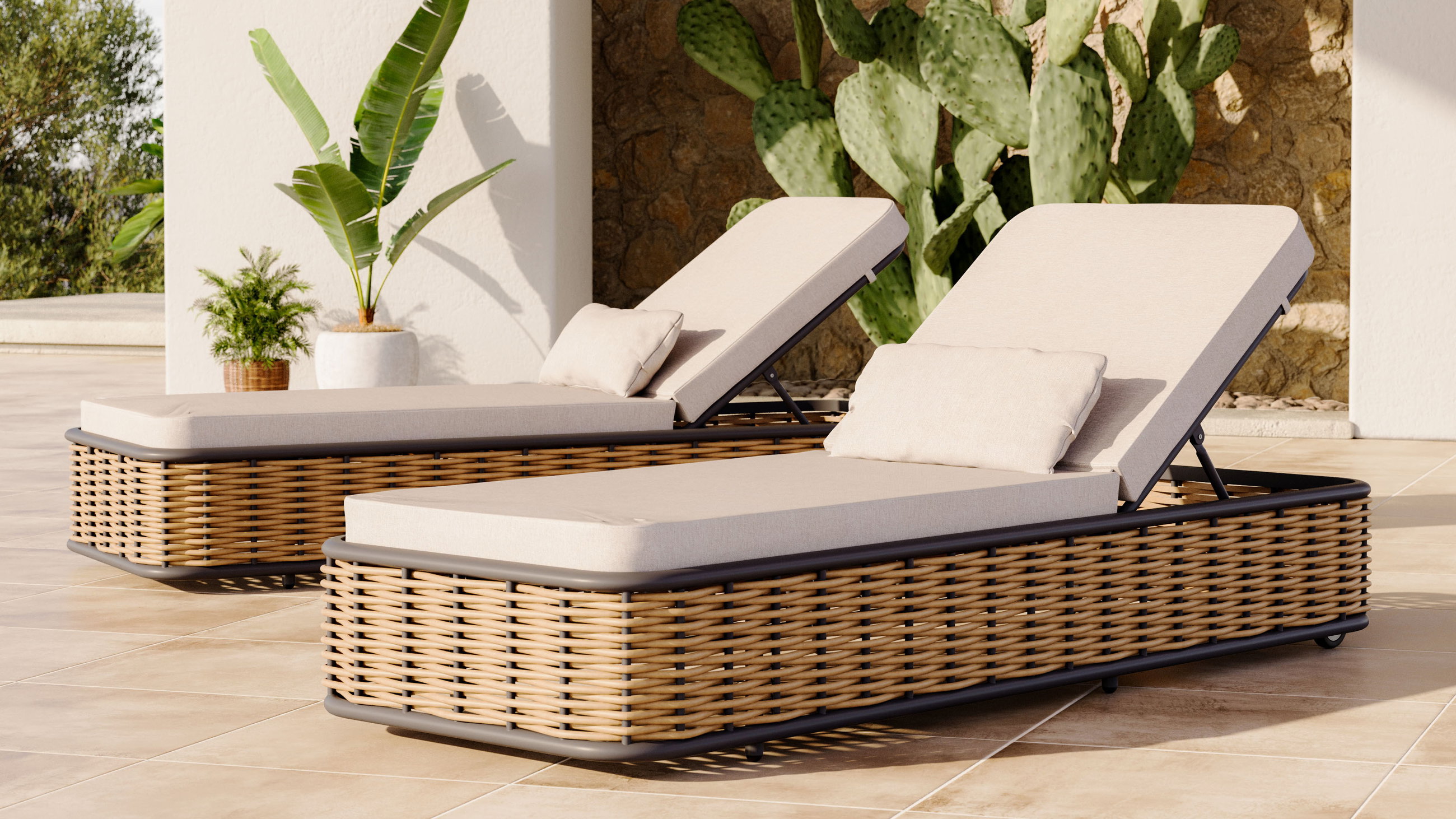 Astra Sun Lounger Set Compact