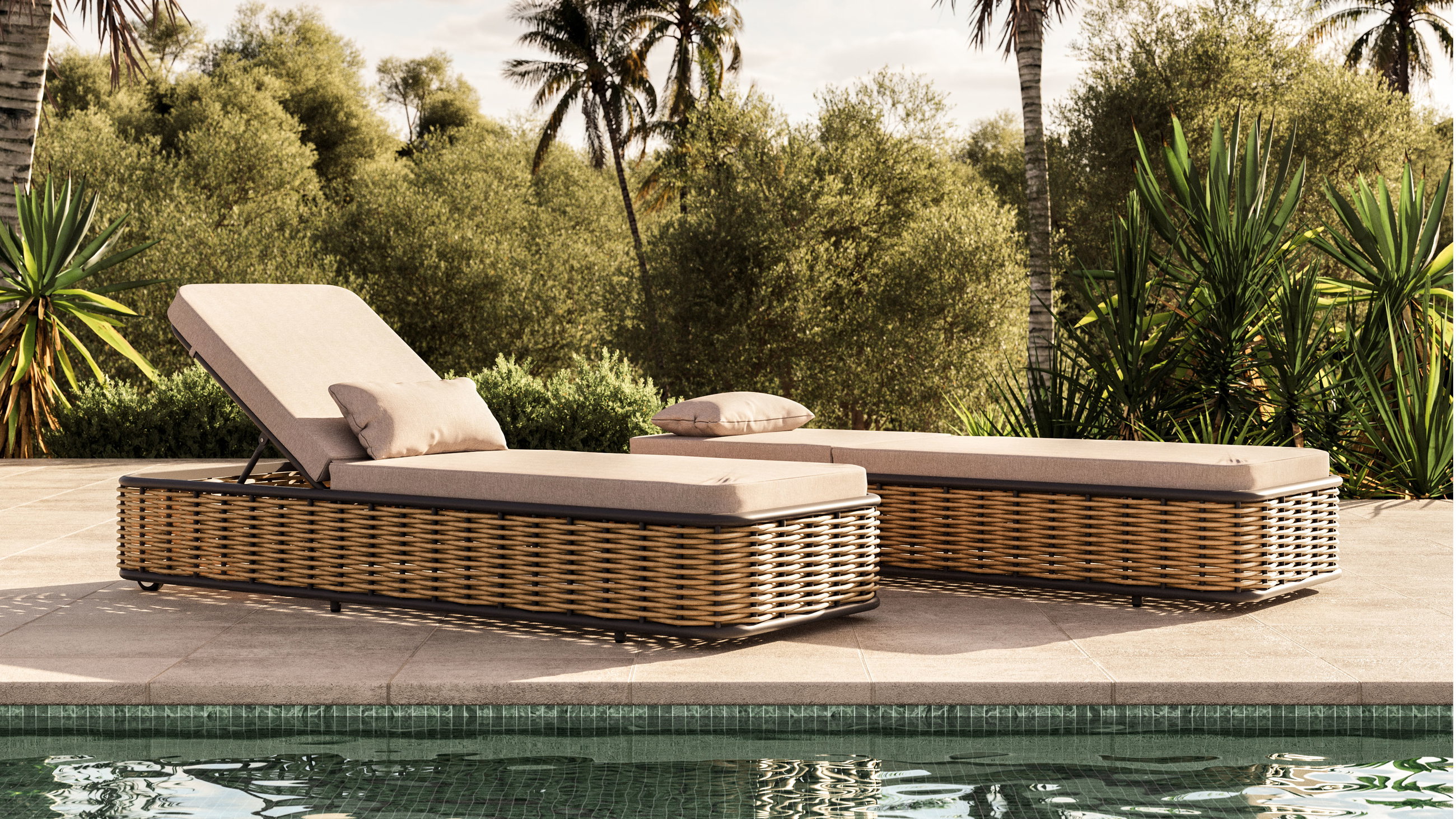 Astra Sun Lounger Set Compact