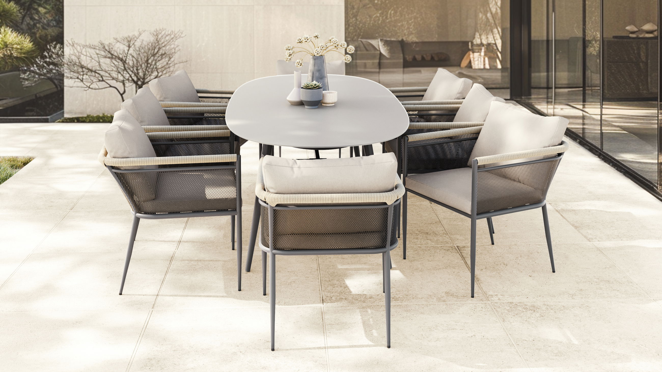 Lexo Dining 8 seidengrau