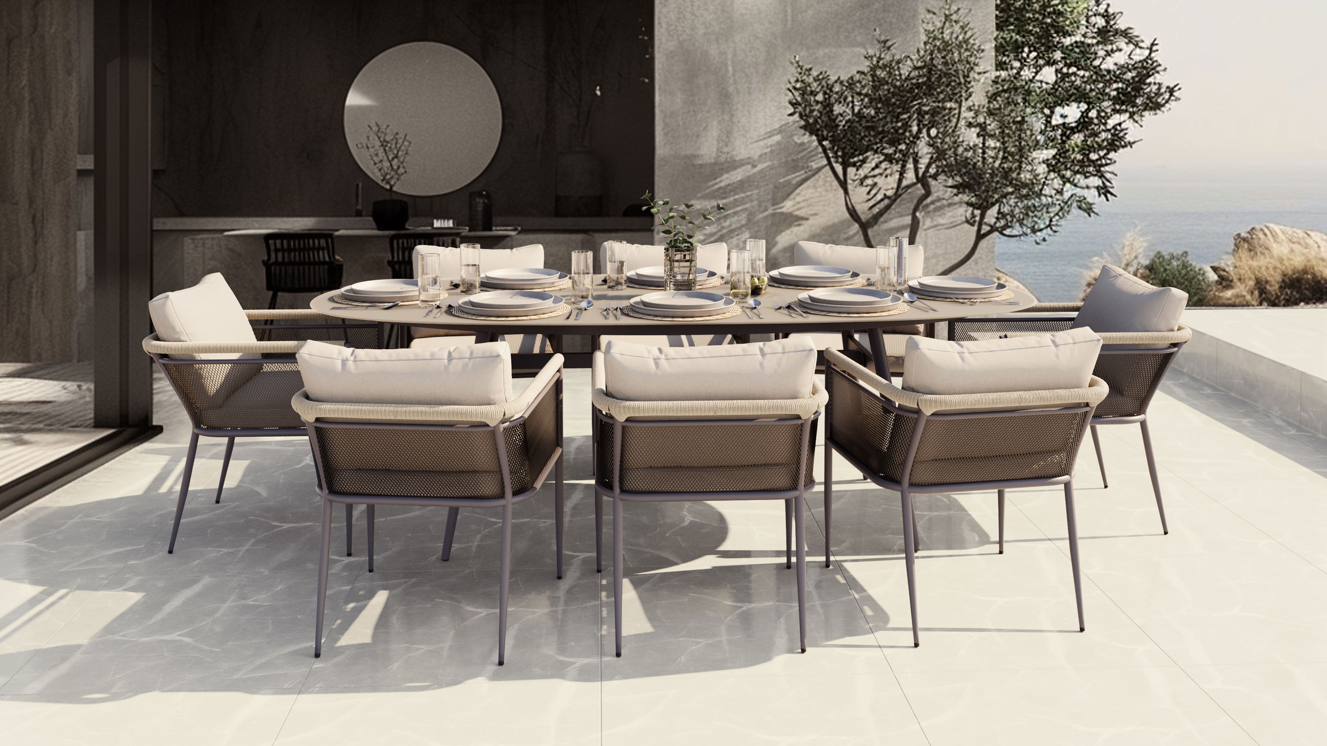 Lexo Dining 8 seidengrau