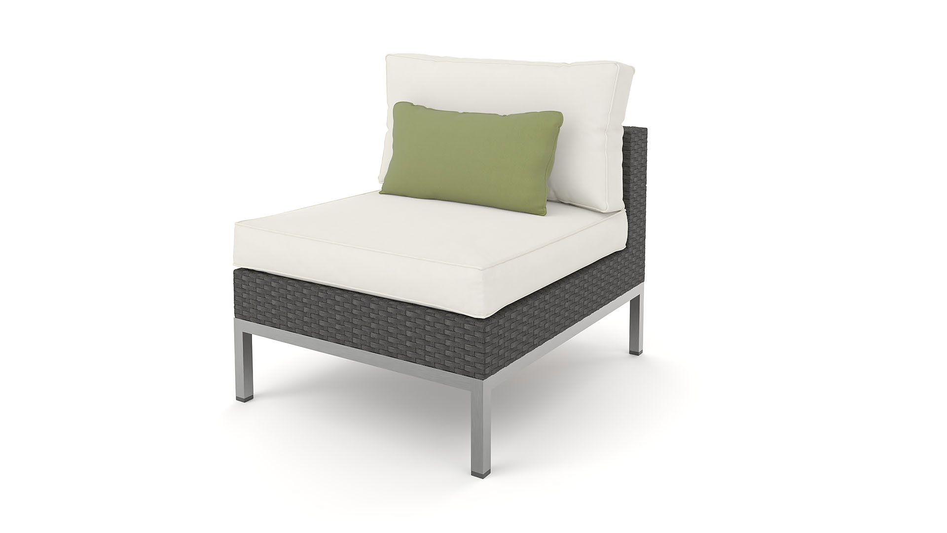 Edelstahl Silva Mittelsofa 73 cm
